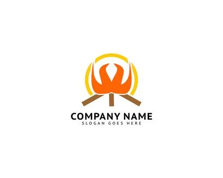 Bonfire icon logo vector illustration Stock-Illustration