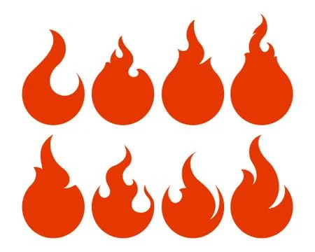 Bonfire icon set. Design element Stock Illustration