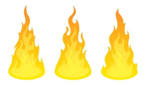 Bonfire icon set. Design element Stock Illustration