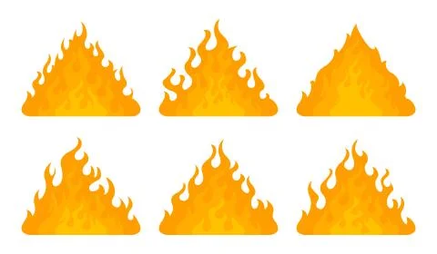 Bonfire icon set. Design element Stock Illustration