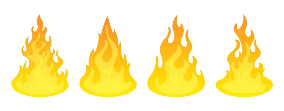 Bonfire icon set. Design element Stock Illustration