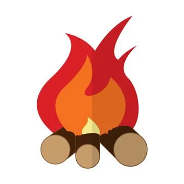 Bonfire icon vector illustration Stock Illustration