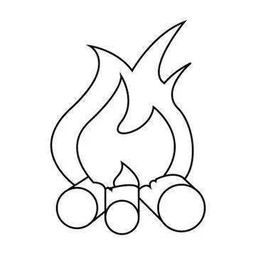 Bonfire icon vector illustration Stock Illustration