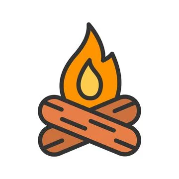 Bonfire icon vector image. Stock Illustration