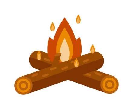 Bonfire isolated vector illustration イラスト素材