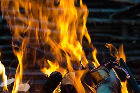 Bonfire light Stock-Fotos