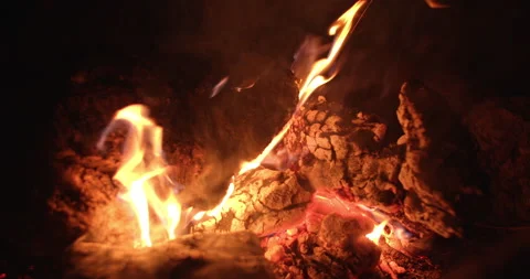 Bonfire with a living flame. Stock Footage 164493543
