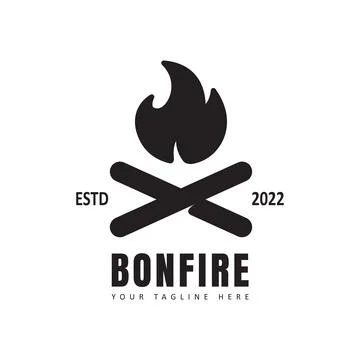 Bonfire logo template Stock Illustration