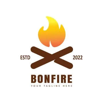 Bonfire logo vector Stock Illustration
