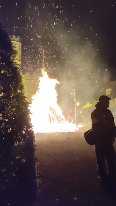 Bonfire Night at Battle, UK (6 Nov 2021) 库存影片 343470541