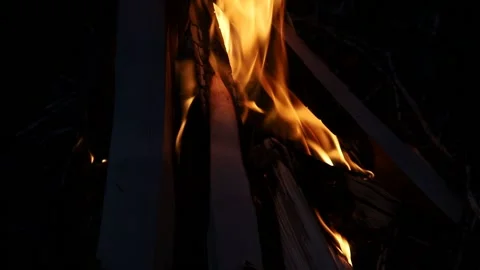 Bonfire at night. Campfire background Stock Footage 152464696