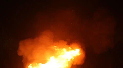 Bonfire at night 库存影片 24977465