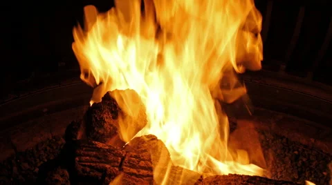 Bonfire at night Stock Footage 48308327