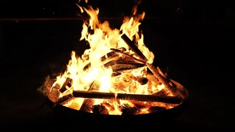 A bonfire in the night Stock Footage 141205032