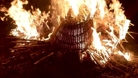 Bonfire in the night. Video stock 150758960