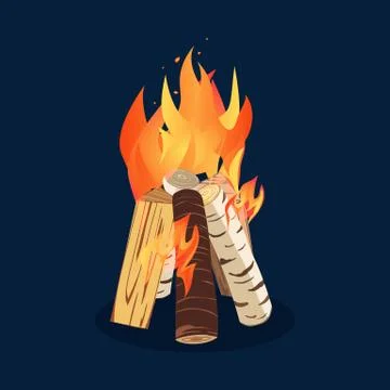 Bonfire night icon Stock Illustration