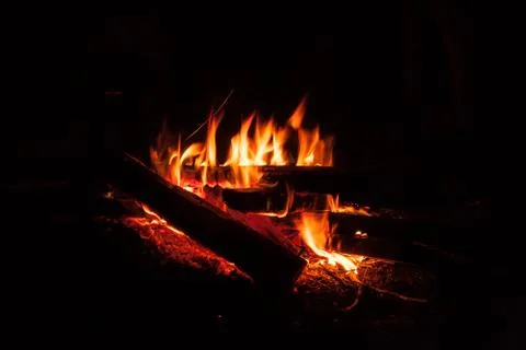Bonfire at night Stock Photos