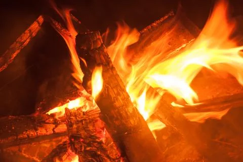 Bonfire at night Stock Photos