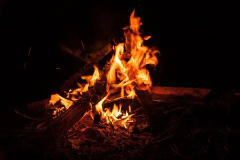 Bonfire at night Stock Photos