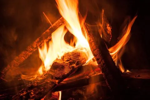 Bonfire at night Stock Photos