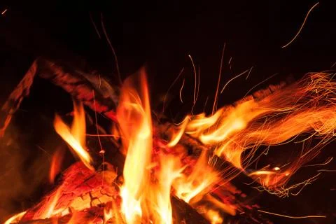 Bonfire at night Stock Photos