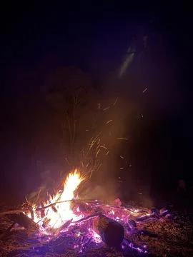 Bonfire at night Stock Photos