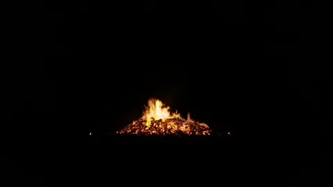 Bonfire at night time lapse 4K Stock Footage 291531949