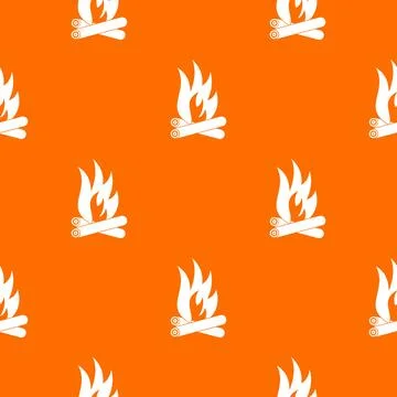 Bonfire pattern orange Stock Illustration