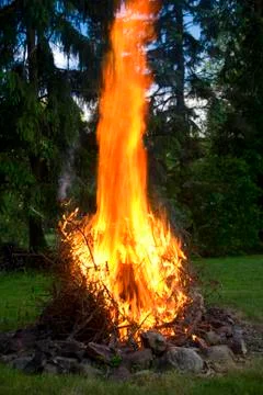 Bonfire portrait Stock Photos