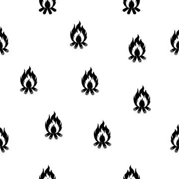 Bonfire seamless pattern. Stock Illustration