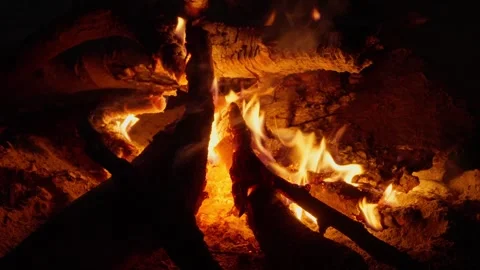 Bonfire in Senegal Stock Footage 305308306