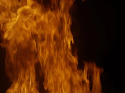 Bonfire set ablaze at night Stock-Footage 80999047