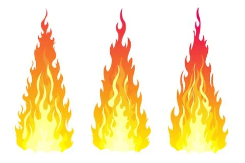 Bonfire set. Design element Stock Illustration