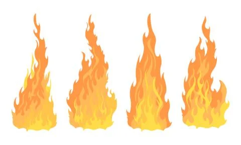 Bonfire set. Design element Stock Illustration