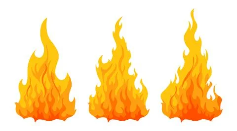 Bonfire set. Design element Stock Illustration