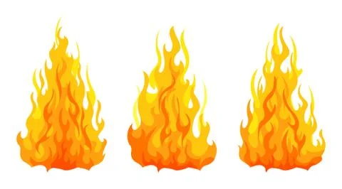 Bonfire set. Design element Stock Illustration