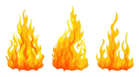 Bonfire set. Design element Stock Illustration