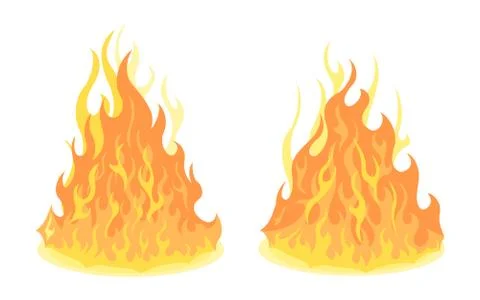 Bonfire set. Design element Stock Illustration