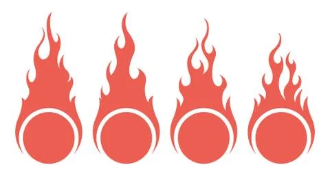 Bonfire set. Design element Stock Illustration