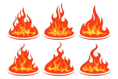 Bonfire set. Design element Stock Illustration
