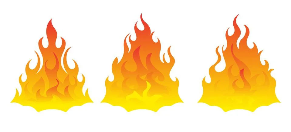 Bonfire set. Design element Stock Illustration