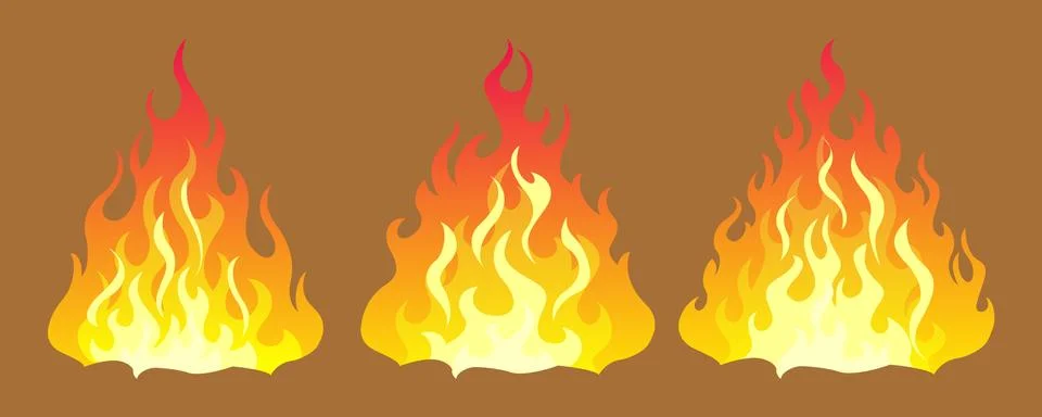 Bonfire set. Design element Illustrazione stock