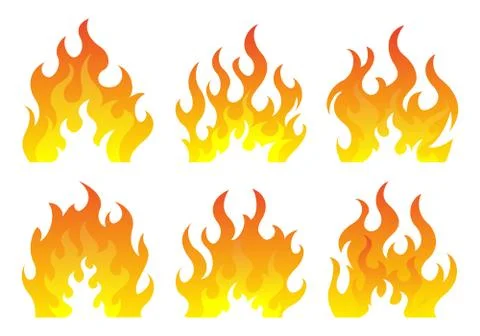 Bonfire set. Design element Stock Illustration