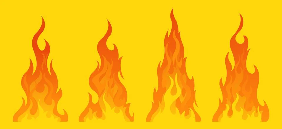 Bonfire set. Design element Stock Illustration