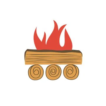 Bonfire simple icon Stock Illustration