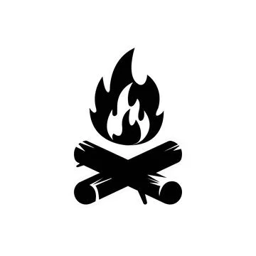 Bonfire. Simple vector icon. Bonfire logo template イラスト素材