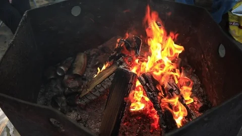 Bonfire slowmotion Video stock 106350468