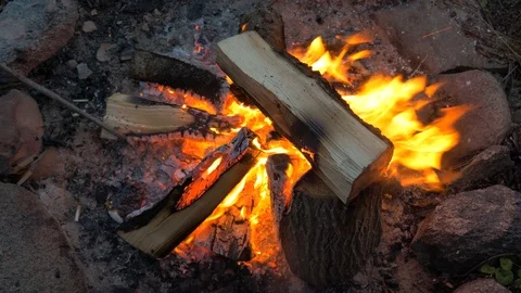 Bonfire from top Stock Footage 93163725