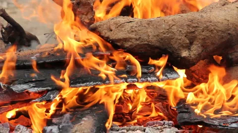 Bonfire of trash. (v.9) Stock Footage 5088397