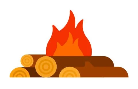 Bonfire vector flat isolated Stock Illustration